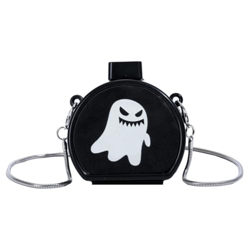 Fehploh Halloween-Cartoon-Umhängetasche, bedruckt, Make-up-Spiegel-Tasche, Festival-Thema, Damen-Party-Urlaubstasche (Grimace) von Fehploh