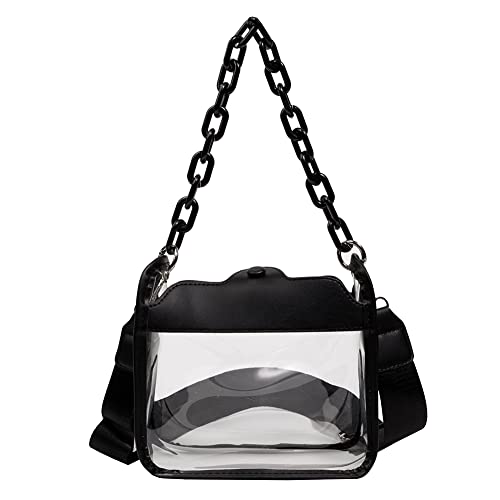 Fehploh Kette Damen Tragetaschen Mode Messenger Bag Einfache tragbare verstellbare Träger Wochenendurlaub (Schwarz) von Fehploh