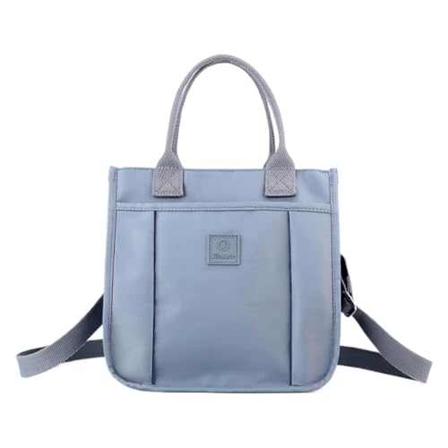 Fehploh Lässige Tragetasche, einfarbig, Umhängetasche mit Reißverschluss, Schultertasche mit verstellbarem Riemen, Henkeltasche for Damen und Mädchen (Himmelblau) von Fehploh