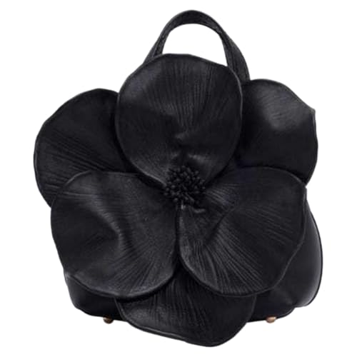 Fehploh Mini-Blumen-Clutch-Geldbörse, PU-Leder, Blumen-Abendhandtasche for Damen (schwarz) von Fehploh