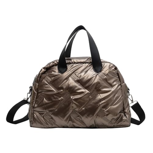 Fehploh Puffy Umhängetasche für Damen, großes Fassungsvermögen, vielseitige Hobo-Tasche, vielseitiger lässiger Riemen, verstellbarer Winter-Einkaufstasche (Champagner) von Fehploh