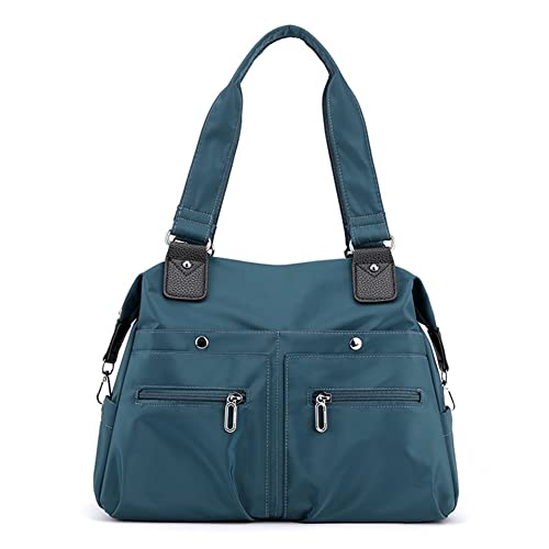 Fehploh Reisetasche mit großem Fassungsvermögen, multifunktional, wasserdicht, mehrere Taschen, tragbar für Wochenendurlaub, blau, 36.5x28x14cm/14.37x11.02x5.51in von Fehploh