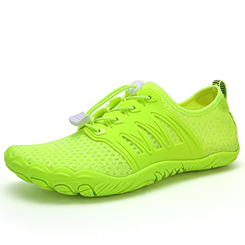 Fehploh Schnell trocknende Schwimm- und Wasserschuhe, atmungsaktive Wat-Sneaker, Bequeme Laufschuhe, Outdoor-Zubehör für Seewanderungen (38 Fluoreszierendes Grün) von Fehploh