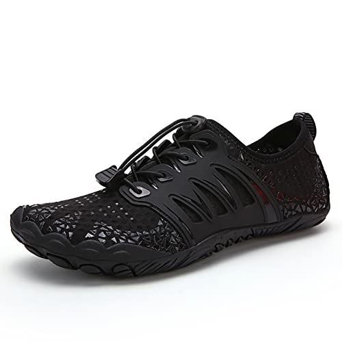 Fehploh Schnelltrocknende Tauch-Sneaker, verschleißfest, rutschfest, Trekking-Watschuhe, Outdoor-Zubehör, Laufschuhe für Damen und Herren (Schwarz 40) von Fehploh