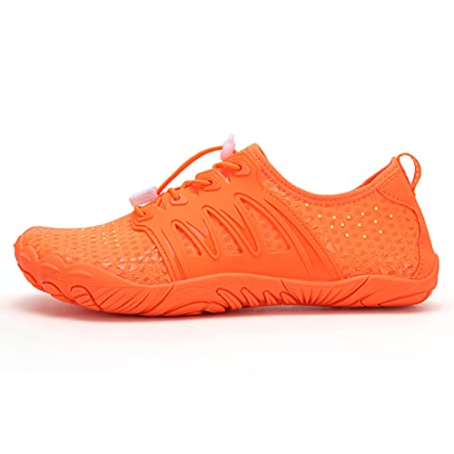 Fehploh Sportschuhe, Sneakers, atmungsaktiv, für Herren und Damen, elastisches Band, weiche Sohle für Workout, Turnschuhe, Fitnessschuhe (41 Orange) von Fehploh