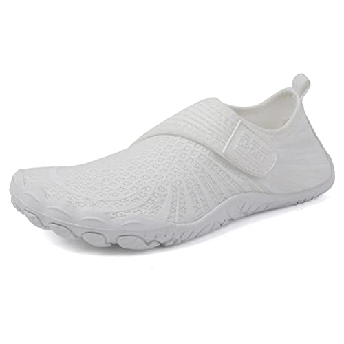 Fehploh Swim Beach Aqua-Schuhe, rutschfest, Wat-Sneaker, schnell trocknend, Laufschuhe, verschleißfest, Outdoor-Zubehör für Damen und Herren (43 weiß) von Fehploh