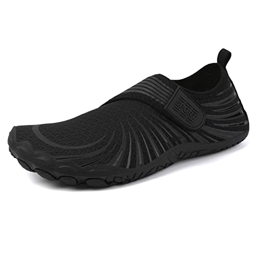 Fehploh Swim Beach Aqua-Schuhe, rutschfest, Wat-Sneaker, schnell trocknend, Laufschuhe, verschleißfest, Outdoor-Zubehör für Damen und Herren (Schwarz 36) von Fehploh