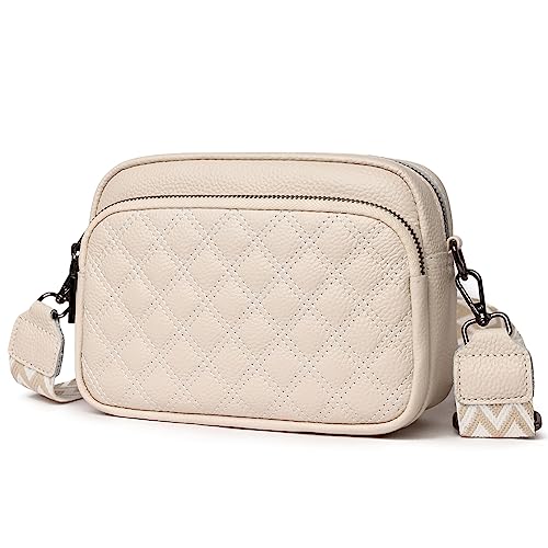 Fehploh Tragbare, verstellbare Riemen, Handtaschen und Geldbörse, Damen-Umhängetasche, schlichte modische Umhängetasche (Beige) von Fehploh