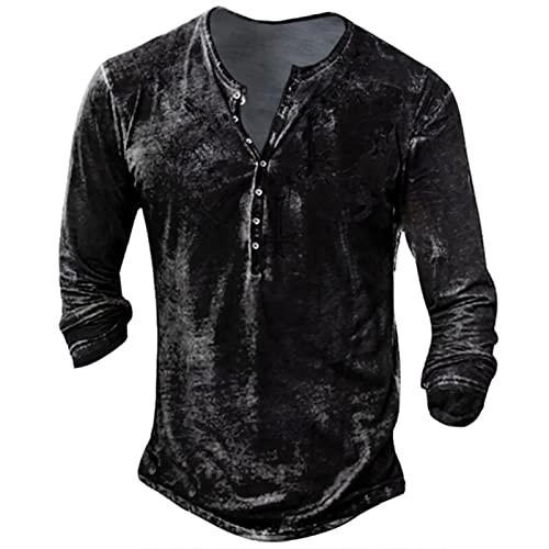 Pullover Kleid Aperol Tshirt Langarmshirt Weißes Top T Shirt Slim Fit Herren Leinenhemd Shirts Männer Hemden Herren Kurzarm Bügelfrei (Black, XL) von Feibeauty