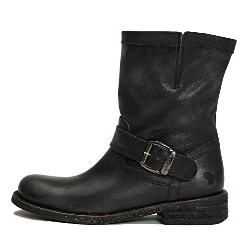 Felmini - Damen Schuhe - Verlieben GREDO 7176 - Cowboy & Biker Stiefel - Echtes Leder - Schwarz - 40 EU Size von Felmini