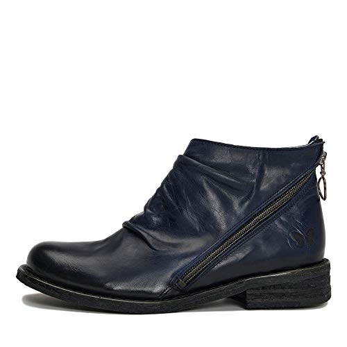 Felmini - Damen Schuhe - Verlieben GREDO B557 - Reißverschluss Stiefeletten - Echtes Leder - Blau - 38 EU Size von Felmini