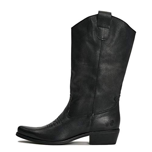 Felmini - Damen Schuhe - Verlieben Gerbera 7962 - Cowboy & Biker Stiefel - Echtes Leder - Schwarz - 38 EU Size von Felmini