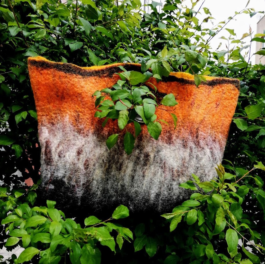 Gefilzte Handtasche Handgemachte Woll-Merino-Tasche Bunte Filztasche Taschen Frauen Handgemacht Tasche von FeltedShop