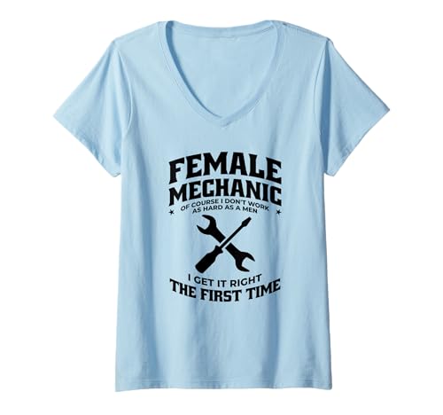 Damen Lustig – Weiblicher Mechaniker Natürlich I Don't Work As Hard T-Shirt mit V-Ausschnitt Damen Lustig – Weiblicher Mechaniker Natürlich I Don't Work As Hard T-Shirt mit V-Ausschnitt von Female Mechanic Of Course I Don't Work As Hard