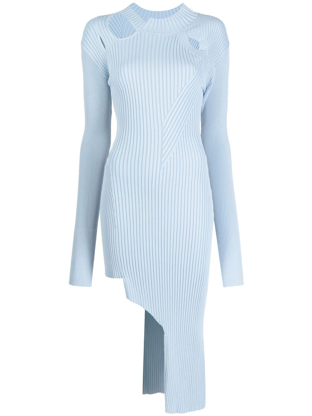 Feng Chen Wang Geripptes Strickkleid mit Cut-Outs - Blau von Feng Chen Wang