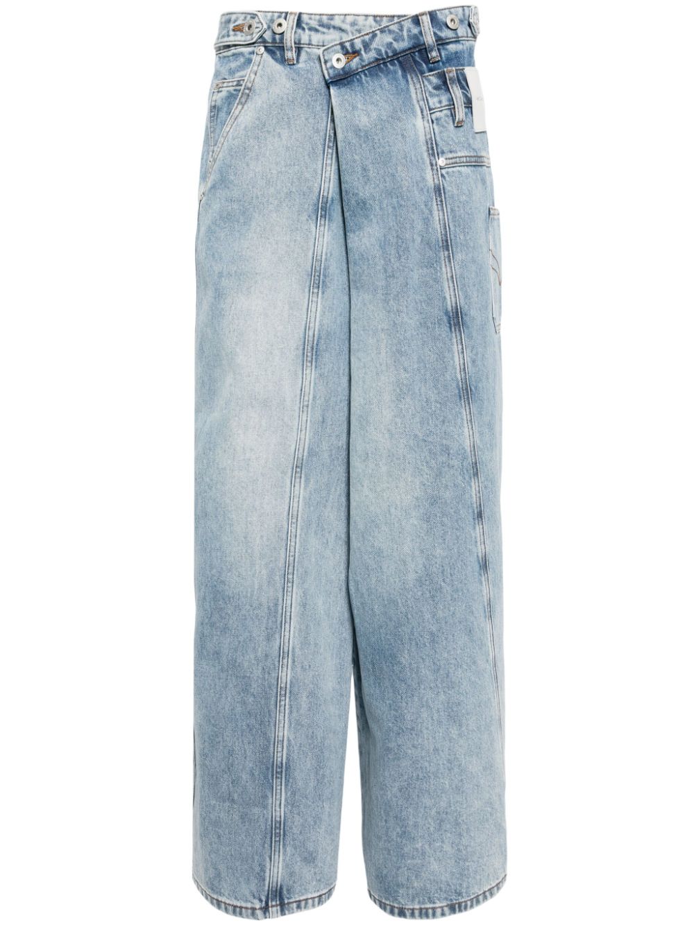 Feng Chen Wang Wide-Leg-Jeans mit Twist-Detail - Blau von Feng Chen Wang