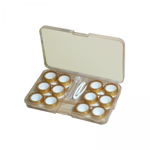 Fenteer 3X Reise Aufbewahrungsbox für 6 Paar Kontaktlinsen mit Auslaufsicheren Silikondichtungen. Kleine Größe von Fenteer