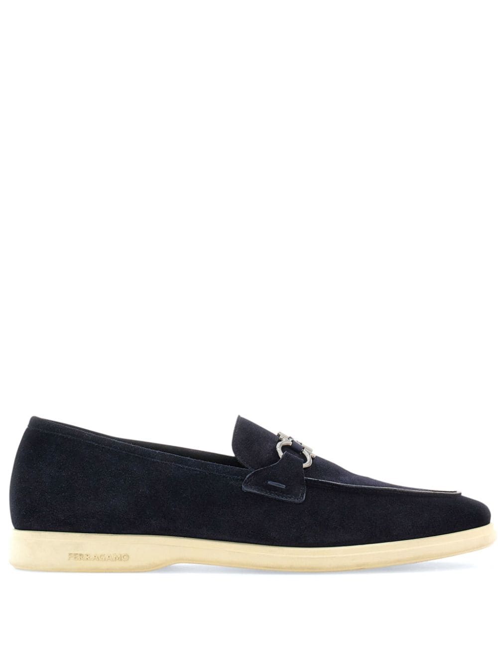 Ferragamo Loafer aus Wildleder mit Gancini-Schild - Blau von Ferragamo