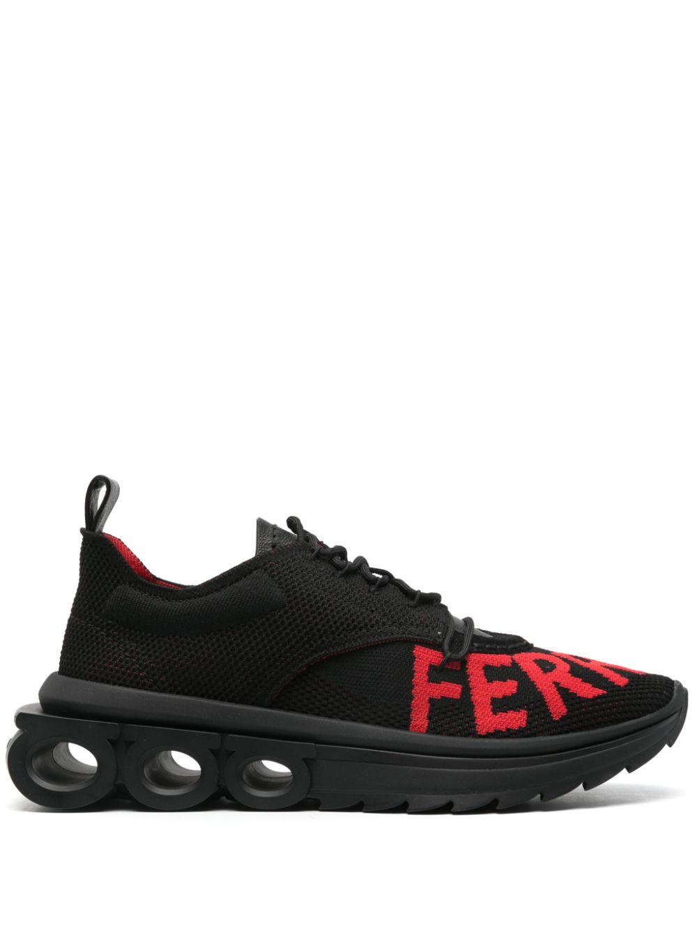 Ferragamo Gestrickte Lauf-Sneakers - Schwarz von Ferragamo