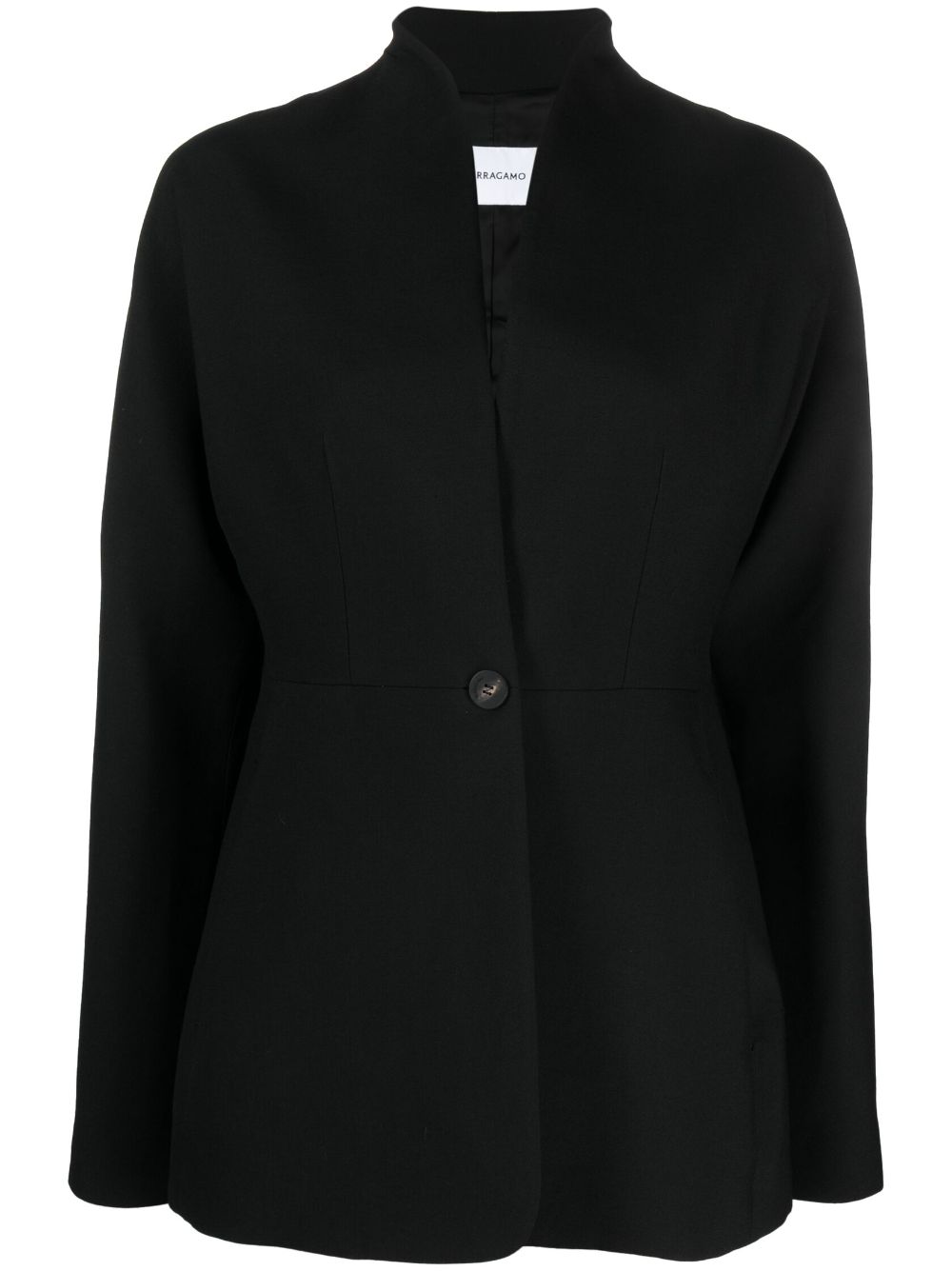 Ferragamo Blazer ohne Kragen - Schwarz von Ferragamo