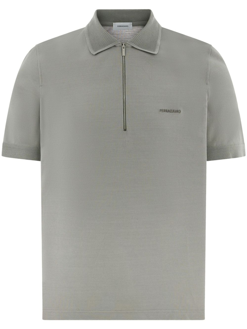 Ferragamo Poloshirt mit Logo-Stickerei - Grau von Ferragamo