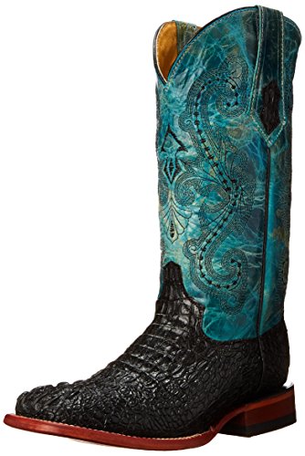 Ferrini Damen Print Caiman BT Westernstiefel, schwarz, 39 EU von Ferrini