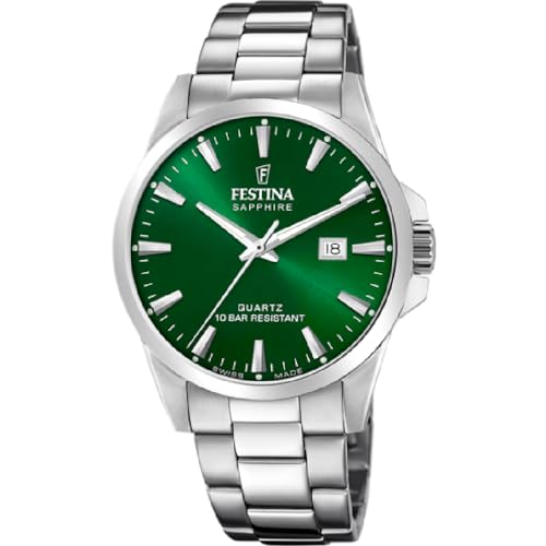 Festina Armbanduhr, Herren, Automatik, Stahl, blau, Armband von Festina