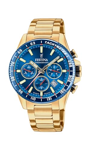 Festina Herren Analog Quarz Uhr mit Edelstahl Armband F20634/3 von Festina