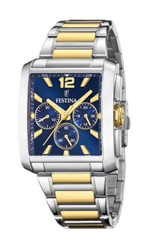 Festina Herren Analog Quarz Uhr mit Edelstahl Armband F20637/1 von Festina