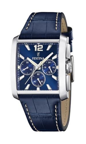 Festina Herren Analog Quarz Uhr mit Leder Armband F20636/2 von Festina