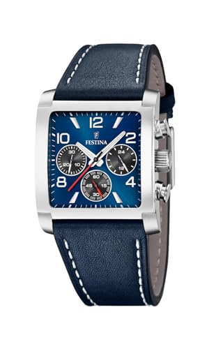 Festina Herren Analog Quarz Uhr mit Leder Armband F20653/1 von Festina