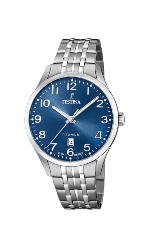 Festina Herren Analog Quarz Uhr mit Titan Armband F20466/2 von Festina