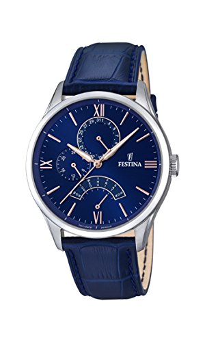 Festina Herren Analog Quarz Uhr mit Leder Armband F16823/3 von Festina