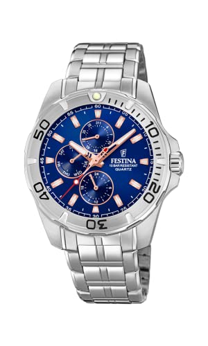 Festina Herren Multi Zifferblatt Quarz Uhr mit Edelstahl Armband F20445/5 von Festina