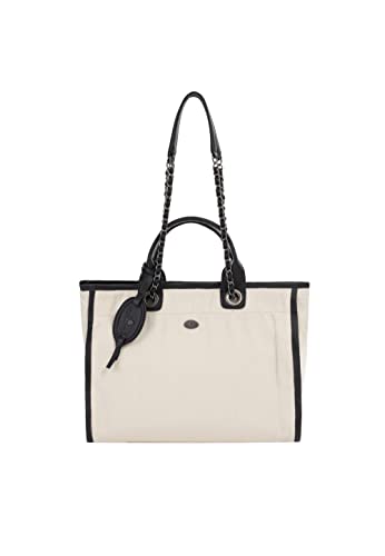 Festland Women's Shopper Bag, SCHWARZ BEIGE von Festland