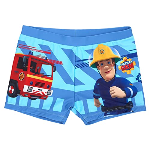 Feuerwehrmann Sam Badehose Beadeshorts (Hellblau 2, Größe 110) von Fireman Sam