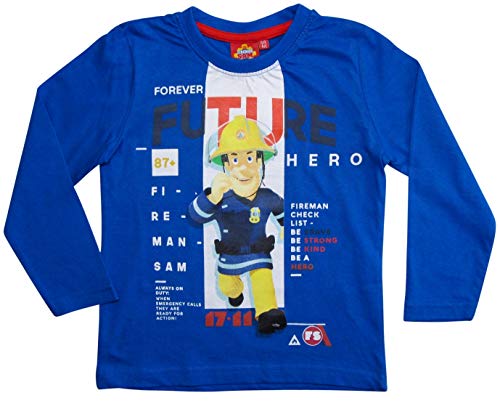 Feuerwehrmann Sam Langarmshirt Jungen Rundhalsausschnitt (Marine, 110-116) von Fireman Sam