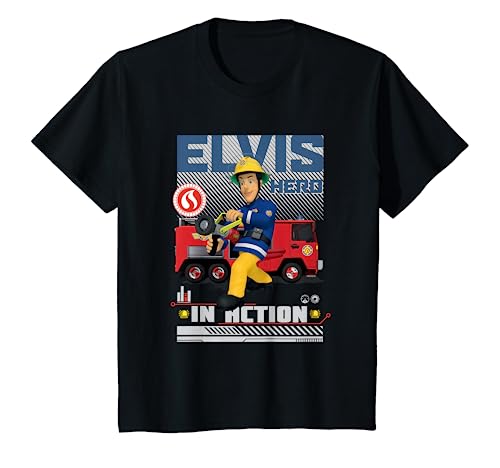 Kinder Feuerwehrmann Sam T-Shirt, Elvis, viele Größen+Farben T-Shirt von Fireman Sam