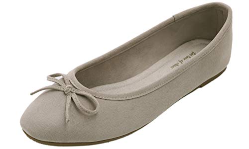 Feversole Damen Klasssische Ballerinas Mikrofaser Balerinaschuhe Flach Damenschuhe von Feversole