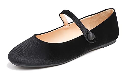 Feversole Mary Jane Lack Damenschuhe Flache Pumps geschlossen Bequeme Schuhe von Feversole