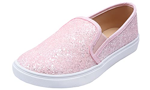 Feversole Women's Featured Glitter Sneaker,Sdamen Schuhe Slip On Sneakers Freizeit Atmungsaktive Fitness Turnschuhe Plattform Air Leichte Outdoor Walking Schuhe von Feversole