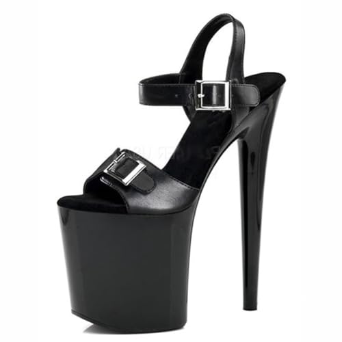 FgdeupY Damen Plateau Sandalen Peep Offene Zehe Stiletto High Heels Knöchelriemen Schnalle Sexy Kleid Schuhe 7,8 Zoll Absätze,Schwarz,36 EU FgdeupY Damen Plateau Sandalen Peep Offene Zehe Stiletto High Heels Knöchelriemen Schnalle Sexy Kleid Schuhe 7,8 Zoll Absätze,Schwarz,36 EU von FgdeupY