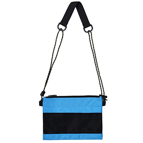 Ficher Herren-Umhängetasche, Unisex, einzelne Schultertasche, diagonale Tasche, modische Trendtasche, Hit Farbe, Stofftasche, Gelb, blau, One Size von Ficher