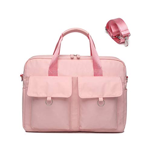 Ficher Herren und Damen Handtaschen Büro Reise One-Shoulder Laptoptasche Notebook Tragetasche 15,6 Zoll Pink, rose, Einheitsgröße von Ficher