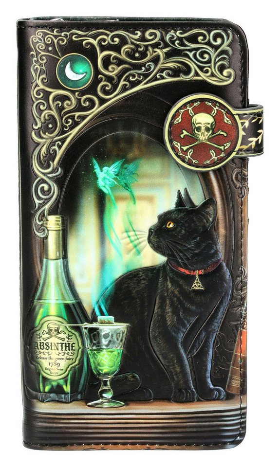 Figuren Shop GmbH Geldbörse Geldbeutel mit Katze - Absinthe - geprägt - Fantasy Lisa Parker von Figuren Shop GmbH