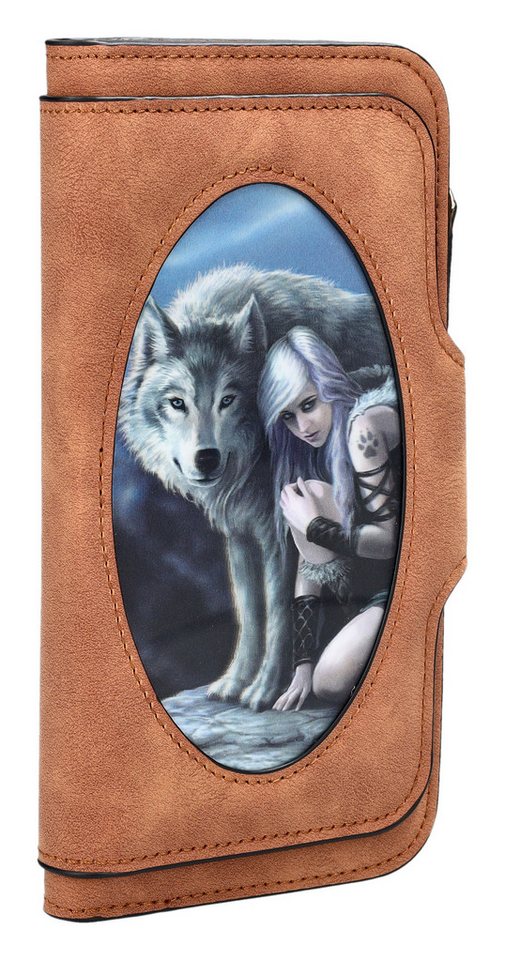 Figuren Shop GmbH Geldbörse Geldbörse Wolf - Protector - Anne Stokes - Fantasy 3D Motiv von Figuren Shop GmbH