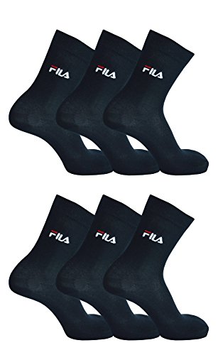 FILA 6er Pack Unisex Socken, Sport Strümpfe Damen oder Herren mit Frotteesohle (6 Paar) (43-46 - 6 Paar, Marine (321)) von FILA