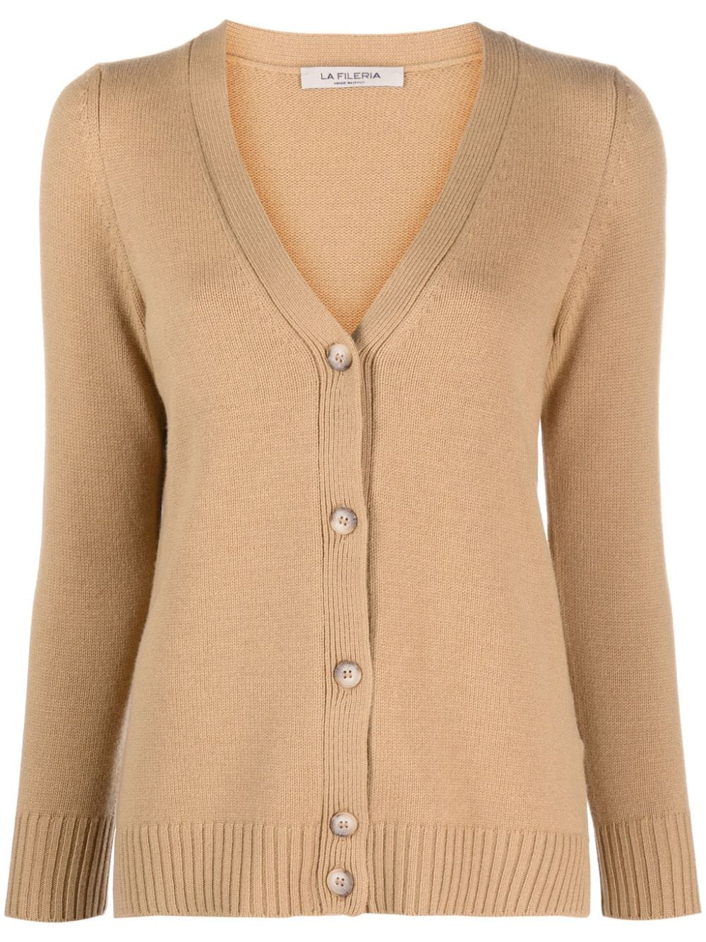 Fileria Cardigan mit V-Ausschnitt - Nude von Fileria