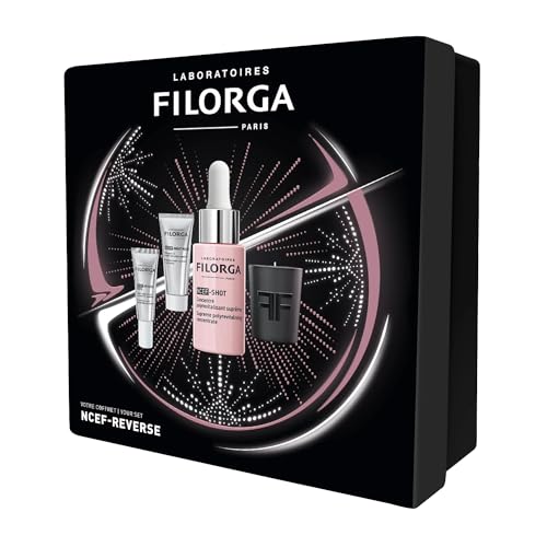 Filorga Global-Repair Weihnachtslotion 50 ml + Kontur Augen und Lippen 4 ml + Multi-revitalisierender Pflegespülung 50 ml + Duftkerze von Filorga
