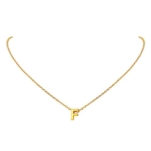 FindChic Alphabet F Kette Damen Halskette mit Buchstaben Anhänger Personalisierte Namenskette Kostenlos Geschenkebox von FindChic